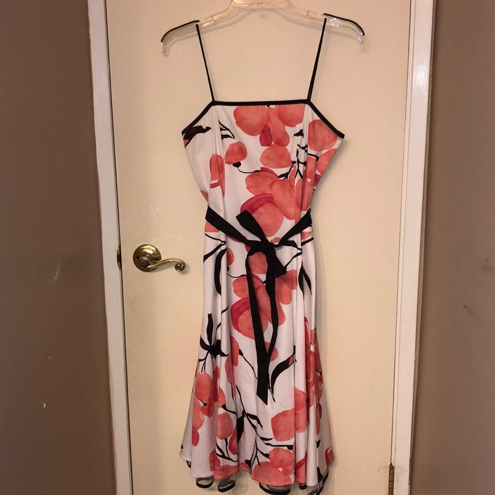 Brown and Pink Floral Dress